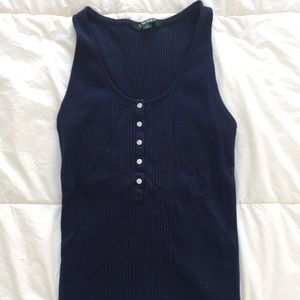 Ralph Lauren Navy ribbed tank top